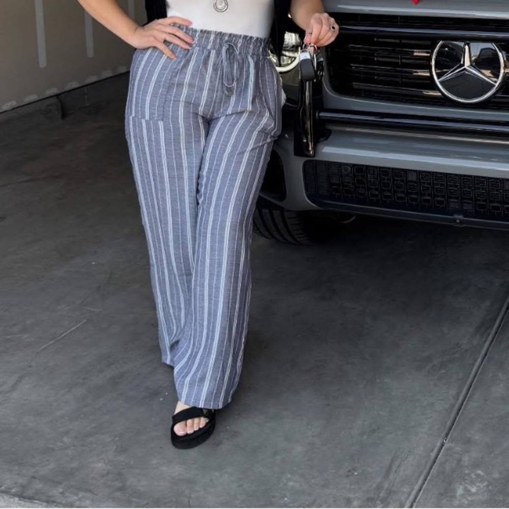 Striped Gray Women's Pants